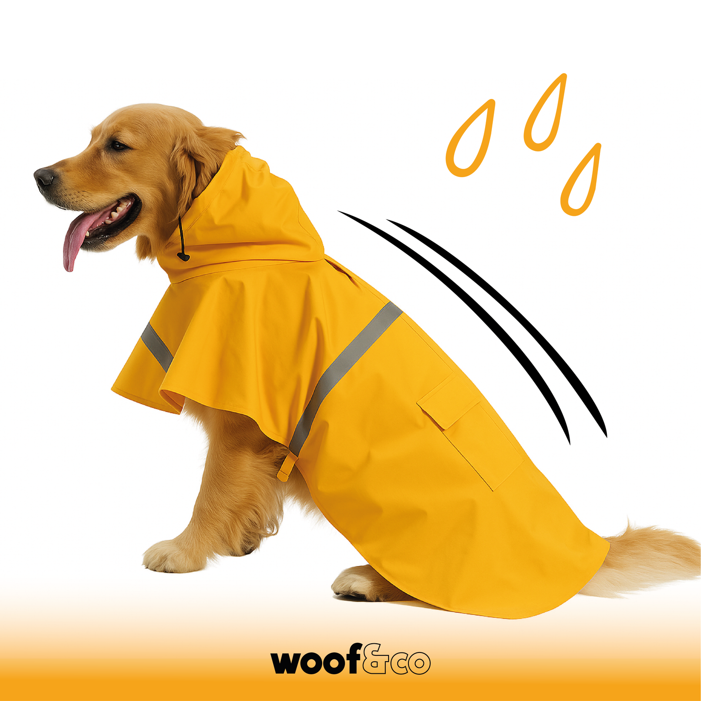 Impermeable a capuche pour chiens