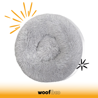 Coussin pour chien et chat gris moelleux en mousse à mémoire de forme